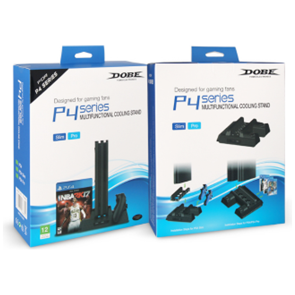 Dobe - PS4 - Charging & Cooling Stand - Multi-functional, Dual Controller - Black – 25,000 IQD Iraq