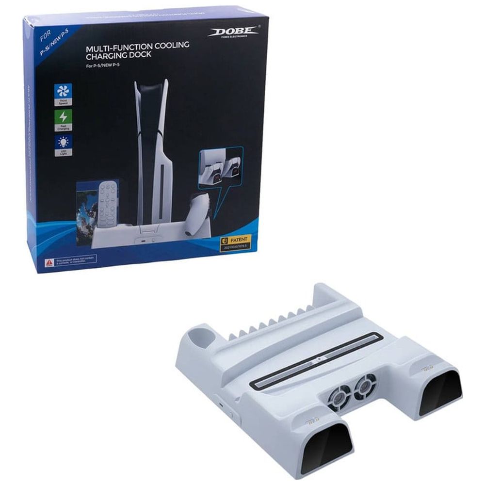 Dobe TP5-3532 - Multifunctional Cooling & Charging Stand - For PS5/Slim/Pro - White – 30,000 IQD Iraq