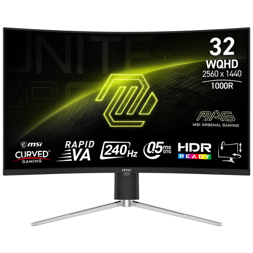 MSI 32-Inch 325CQRXF E2 - Flat Monitor - 240Hz - 0.5ms Response Time - WQHD 32英寸 – 450,000 IQD Iraq