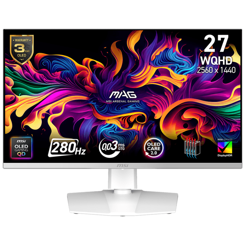 MSI MSI 27-Inch Computer Monitor - QD-OLED - 280Hz - 0.03ms Response Time - White 27-inch – 1,100,000 IQD Iraq