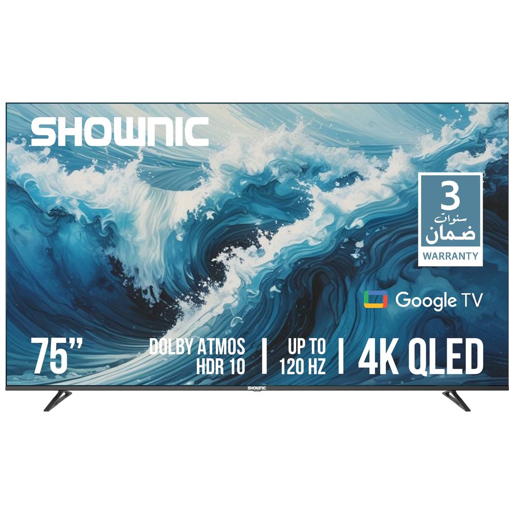 Shownic Shownic TS-75AUHGQ- 75 Inch- 4K - QLED - 120Hz- Google TV- Black 75 inch