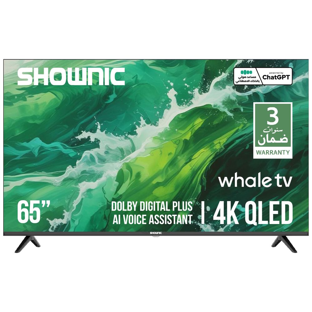 Shownic Shownic TS-65AUHWQ - 65 Inch - 4K - QLED - 60HZ - Dolby Digital Plus - Whale TV - Space Grey 65 inch, 4K, QLED, 60Hz