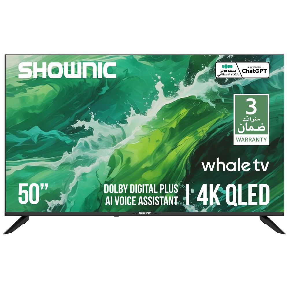 Shownic Shownic TS-50AUHWQ - 50 Inch - 4K - QLED - Dolby Digital Plus - Whale TV 3 - Black 50 inch, 4K, QLED