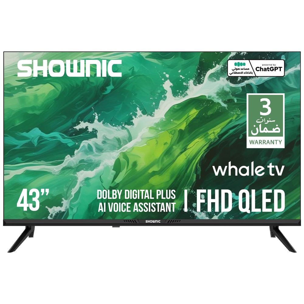 Shownic Shownic TS-43AFHWQ - 43 Inch - QLED - FHD - Smart - 60 Hz - Built In Satellite - Whale - Black 43 Inch