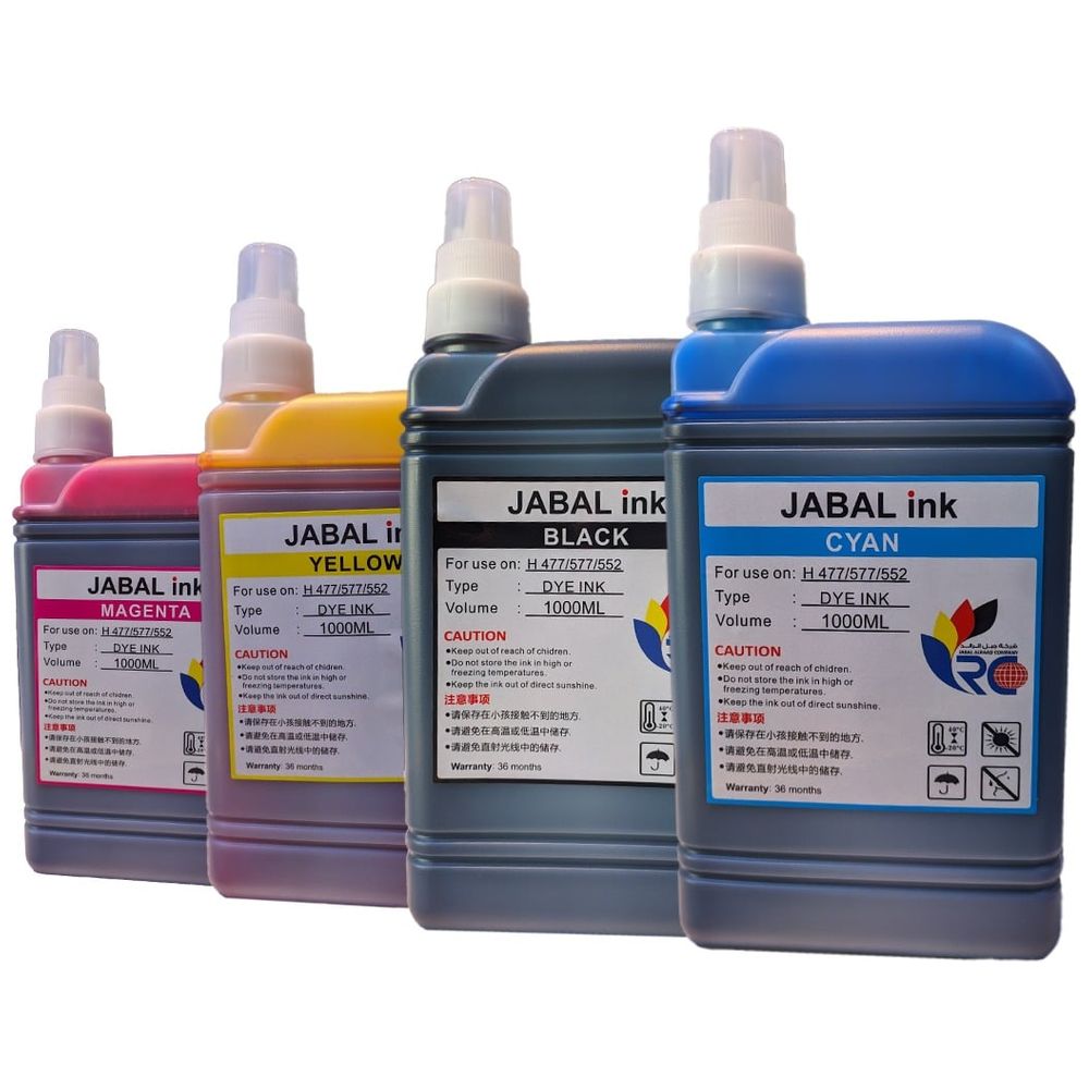 Al Jabal DYE HP - Ink Set - 1L - Multicolor 1L – 50,000 IQD Iraq