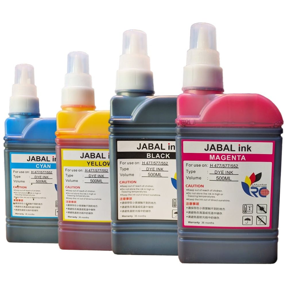 Al Jabal DYE HP - Ink Set - 500ML - Multicolor 500ML – 25,000 IQD Iraq