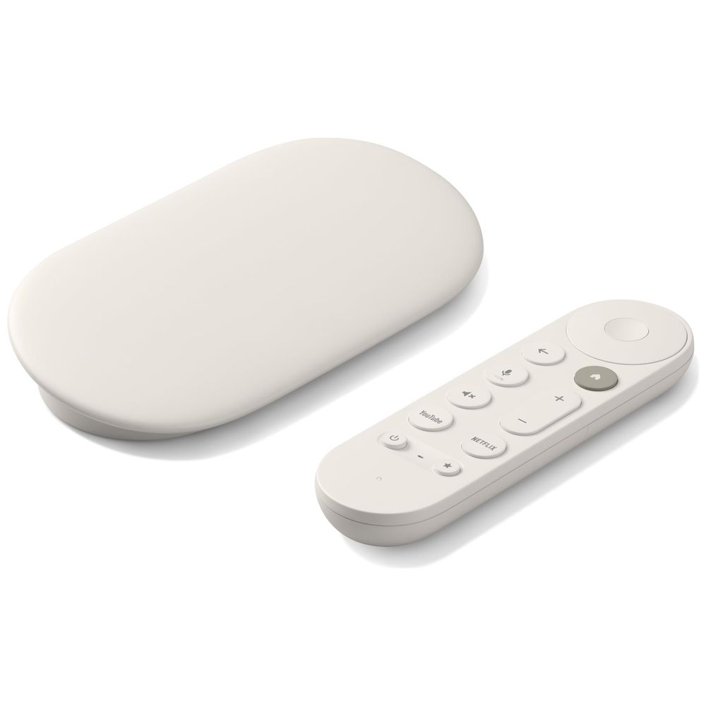 Google TV Smart 4K Streaming Device - Dolby Vision Atmos Support - Voice Control Remote and Google Assistant - White 4K
