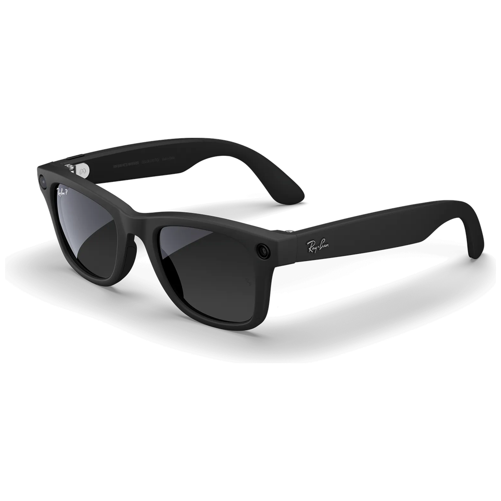 Meta - Ray-Ban Smart Glasses - AI-Powered Audio & Camera - 12MP Ultra-Wide - Open-Ear Speakers - Black