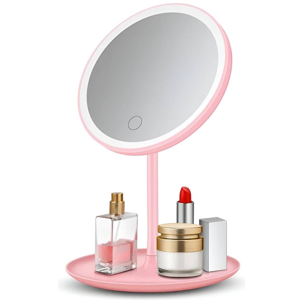 Optima Portable LED Makeup Mirror With Lighting - Pink
