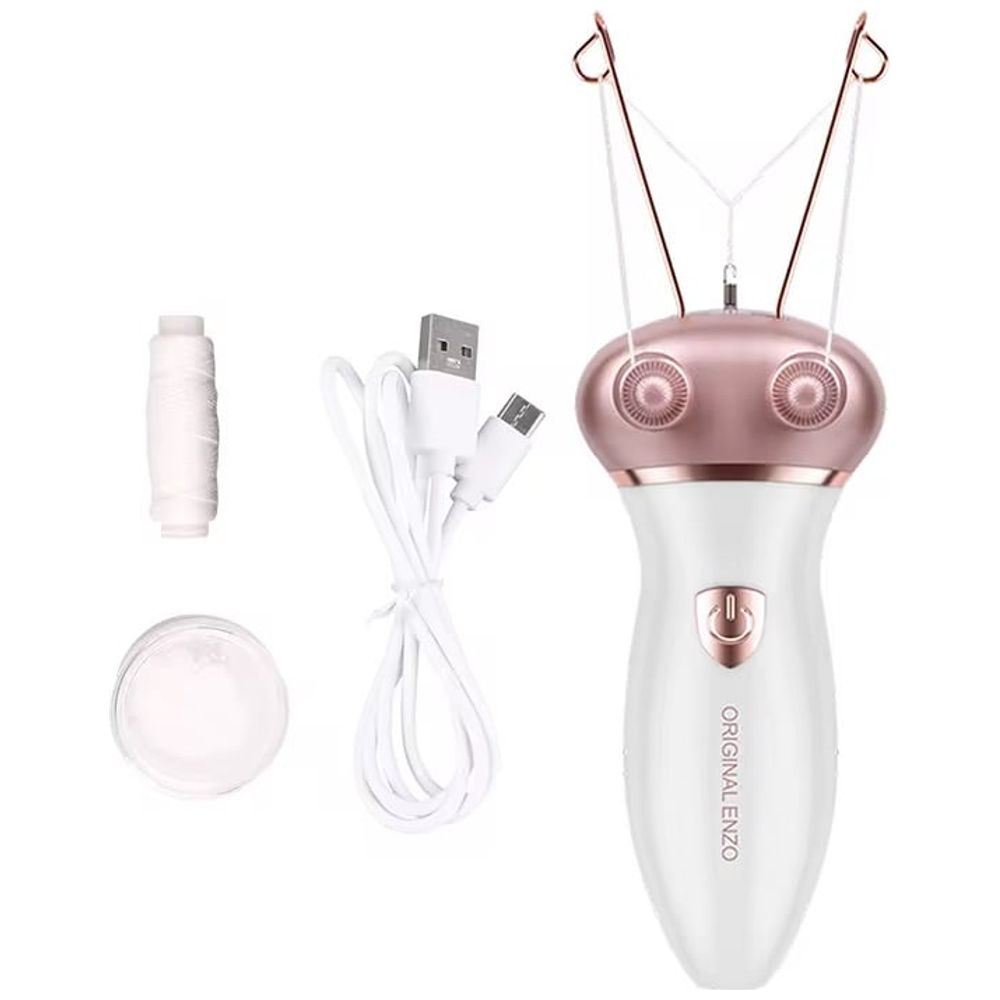 Enzo EN-6085 - Electric Facial Hair Remover - Cloud White