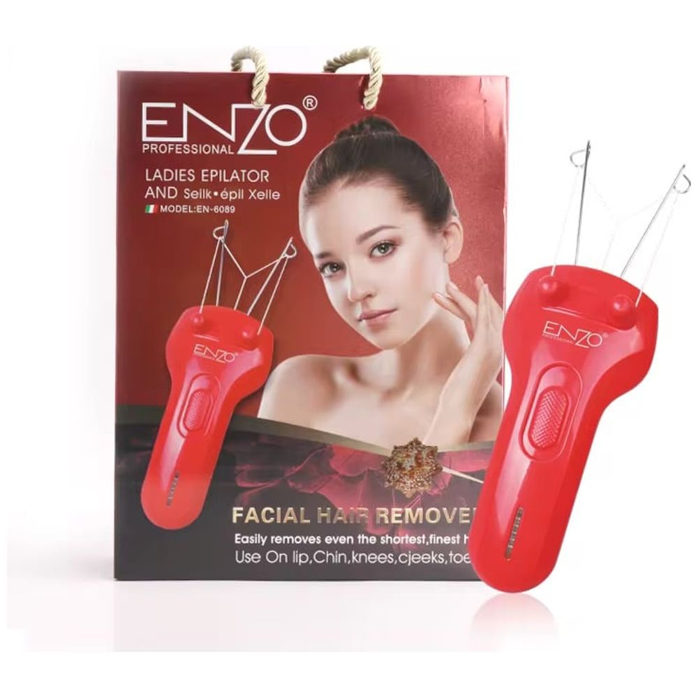 Enzo EN-6089 - Facial Hair Remover - Red