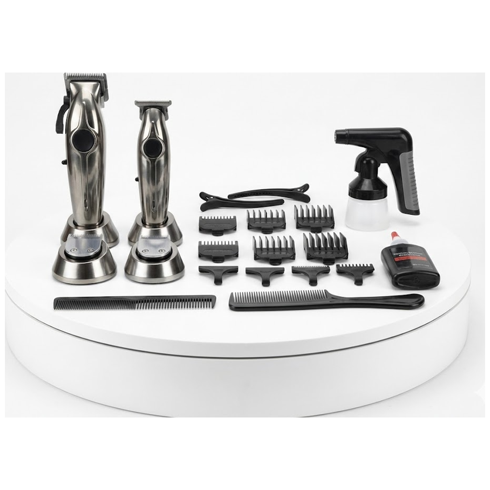 HAUSBERG HB-99Tİ - Professional Rechargeable Hair Clipper Set - Silver