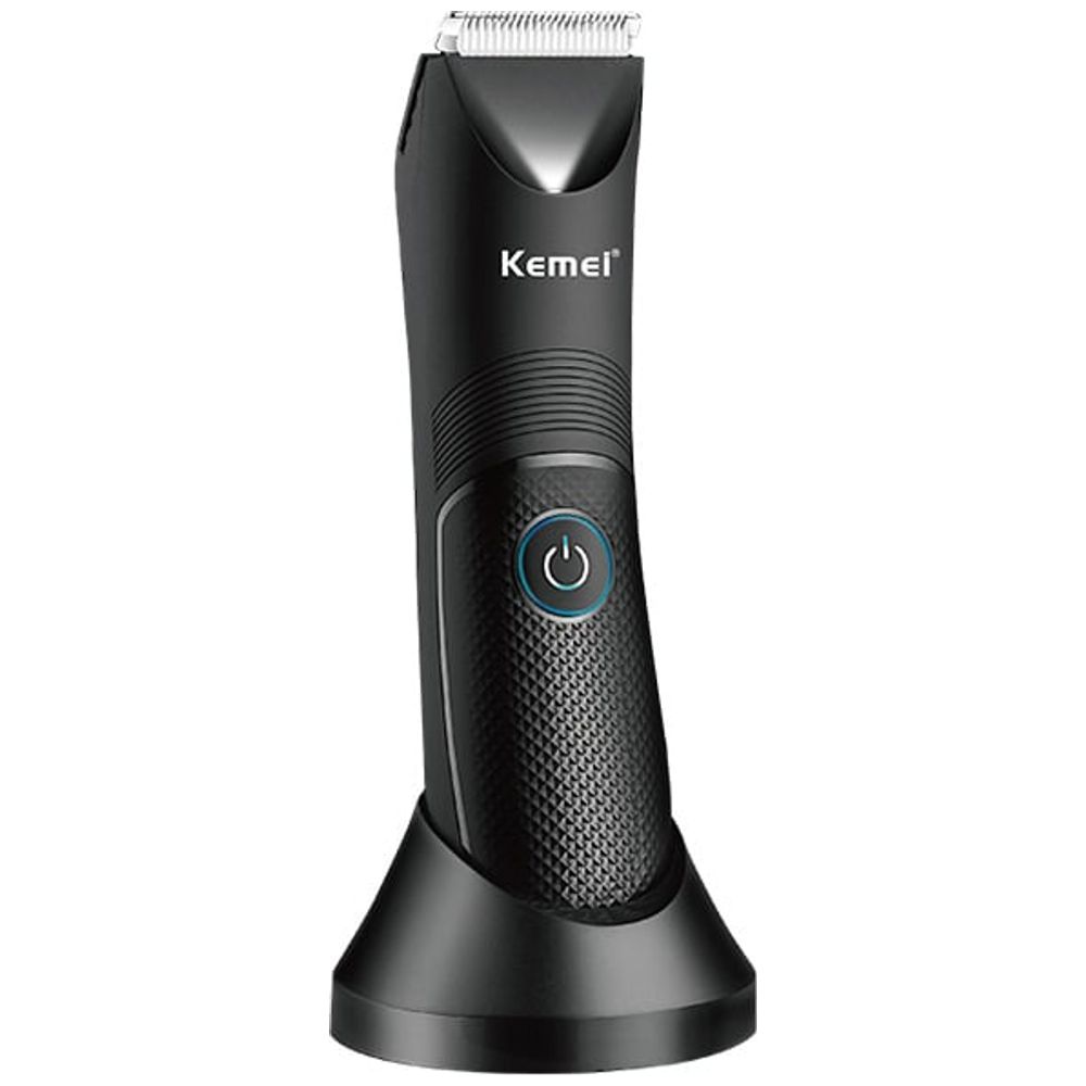 Kemei Rechargeable Shaver with LCD Screen - 600mAh - Black