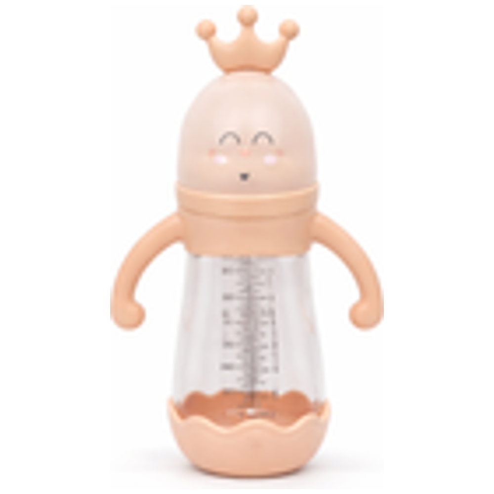 Bebe Mila BB-149 - Baby Feeding Glass Bottle Crown Design - 240 ml - Pink