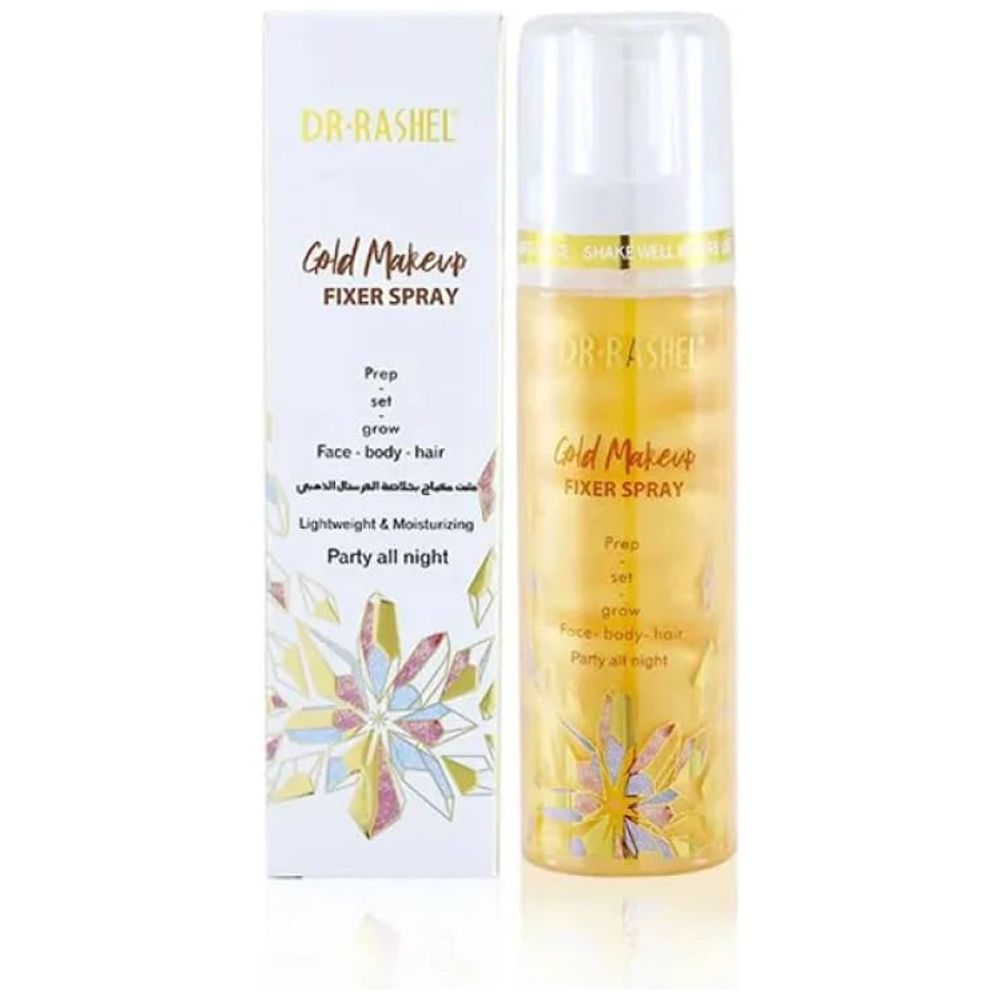 DR. RASHEL Gold Makeup Fixer Spray - Long-Lasting Setting Spray, 100ml