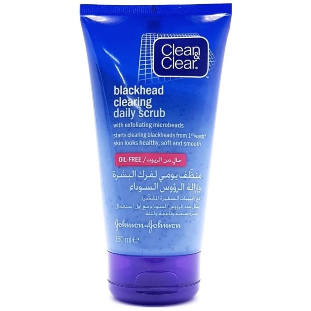 Clean & Clear Daily Facial Scrub & Blackhead Clearing 150 ml - Clean&clear 150 ml