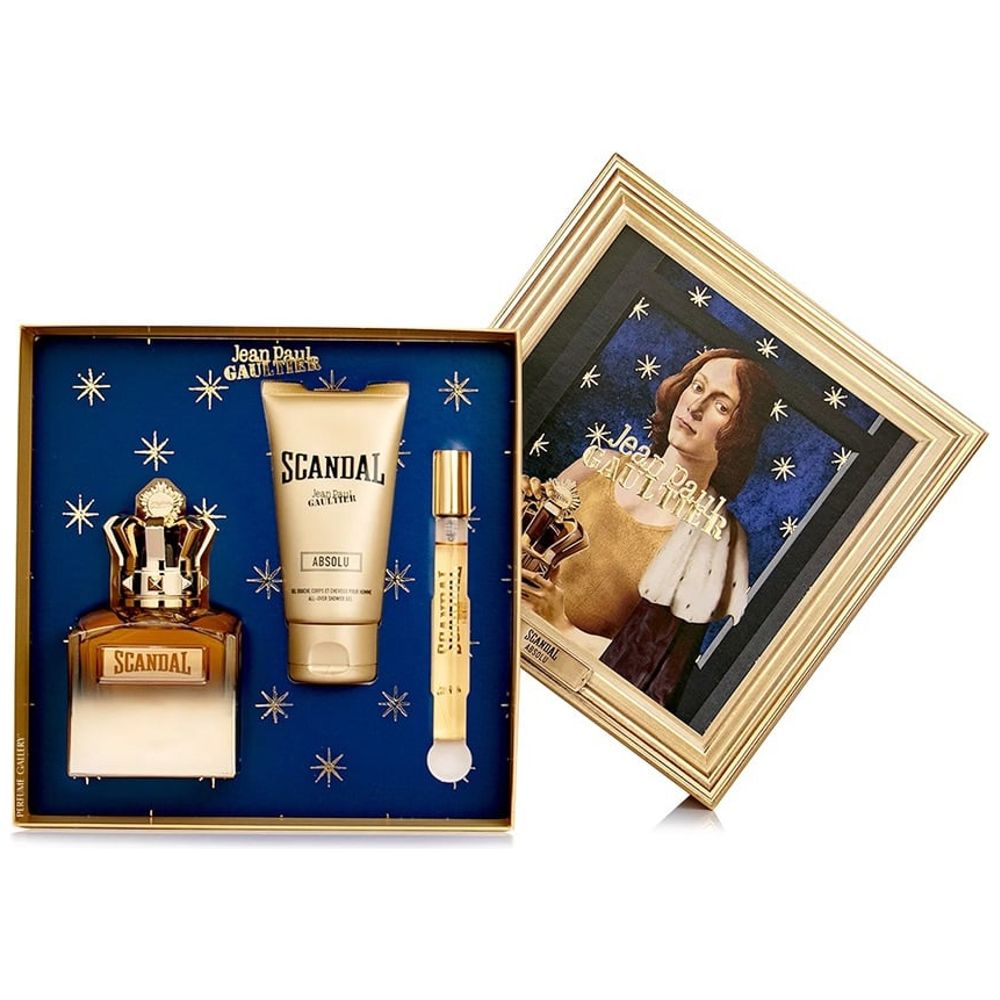 Jean Paul Gaultier Scandal Absolu Perfume Set for Men with Shower Gel - Mini Perfume