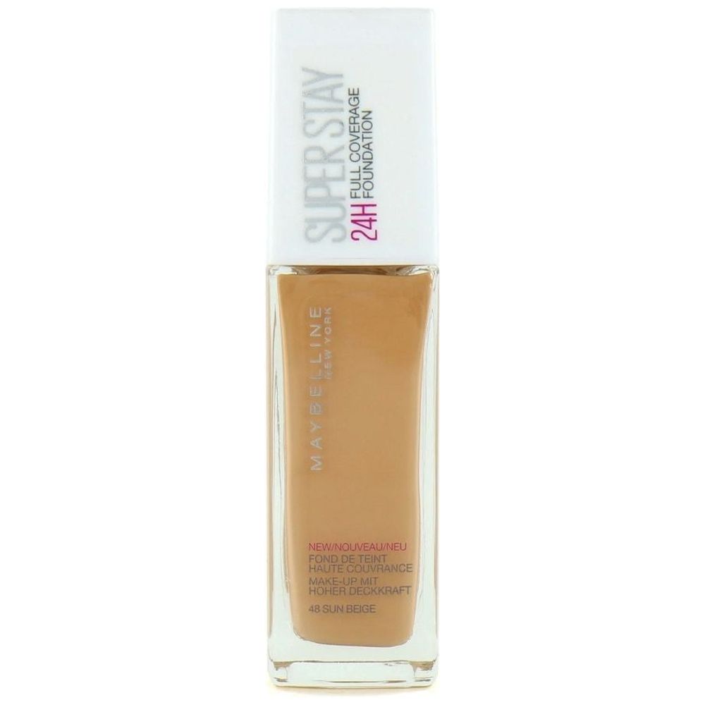 Maybelline Super Stay 24H Full Coverage Foundation, 48 Sun Beige - 30 ml