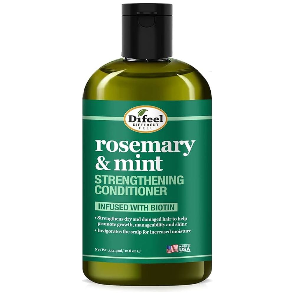 Difeel Rosemary Conditioner with Biotin - Strengthens hair, supports growth, and adds natural shine, 354 ml