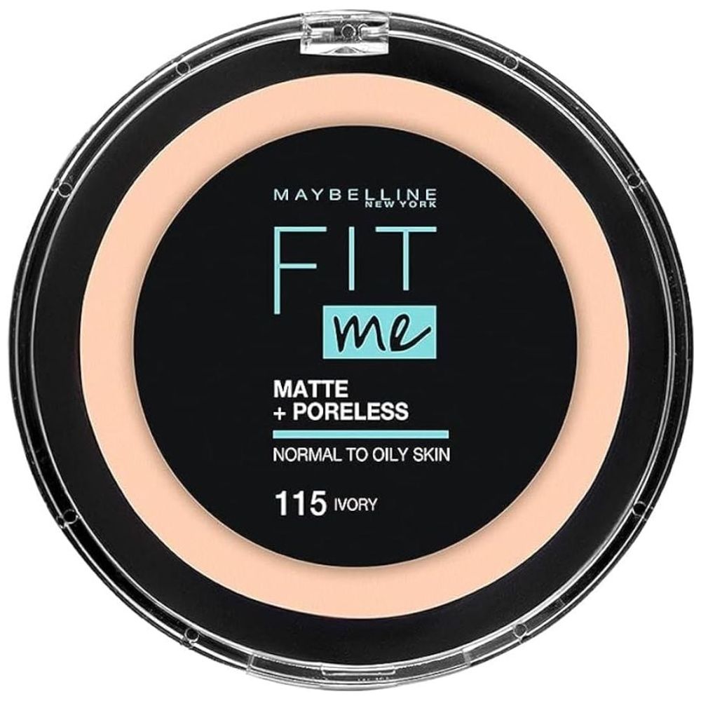 Maybelline Fit Me Matte and Poreless Pressed Powder for All Skin Types, 115 Ivory