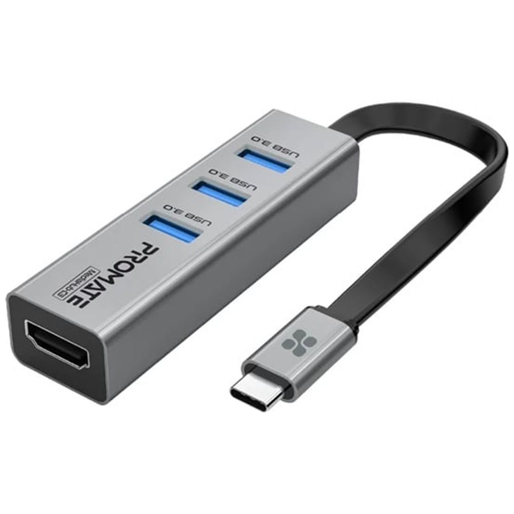 Promate Promate  MediaHub C3 - USB-C to HDMI Adapter - 2× USB Ports - 30Hz - 5Gbps USB-C to HDMI, 2×USB, 30Hz, 5Gbps – 50,000 IQD Iraq