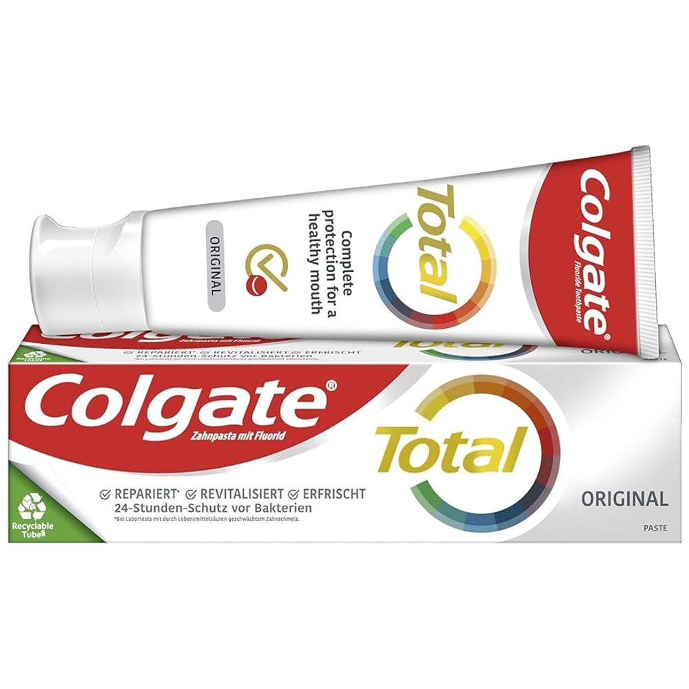 Colgate Total Original Toothpaste - complete oral care protection for teeth, 75 ml