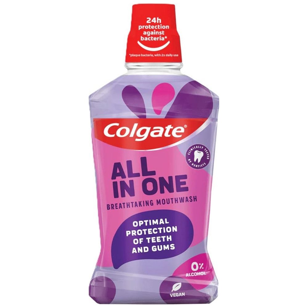 Colgate All in One Breathtaking Mouthwash - fights plaque and freshens breath, 500 ml