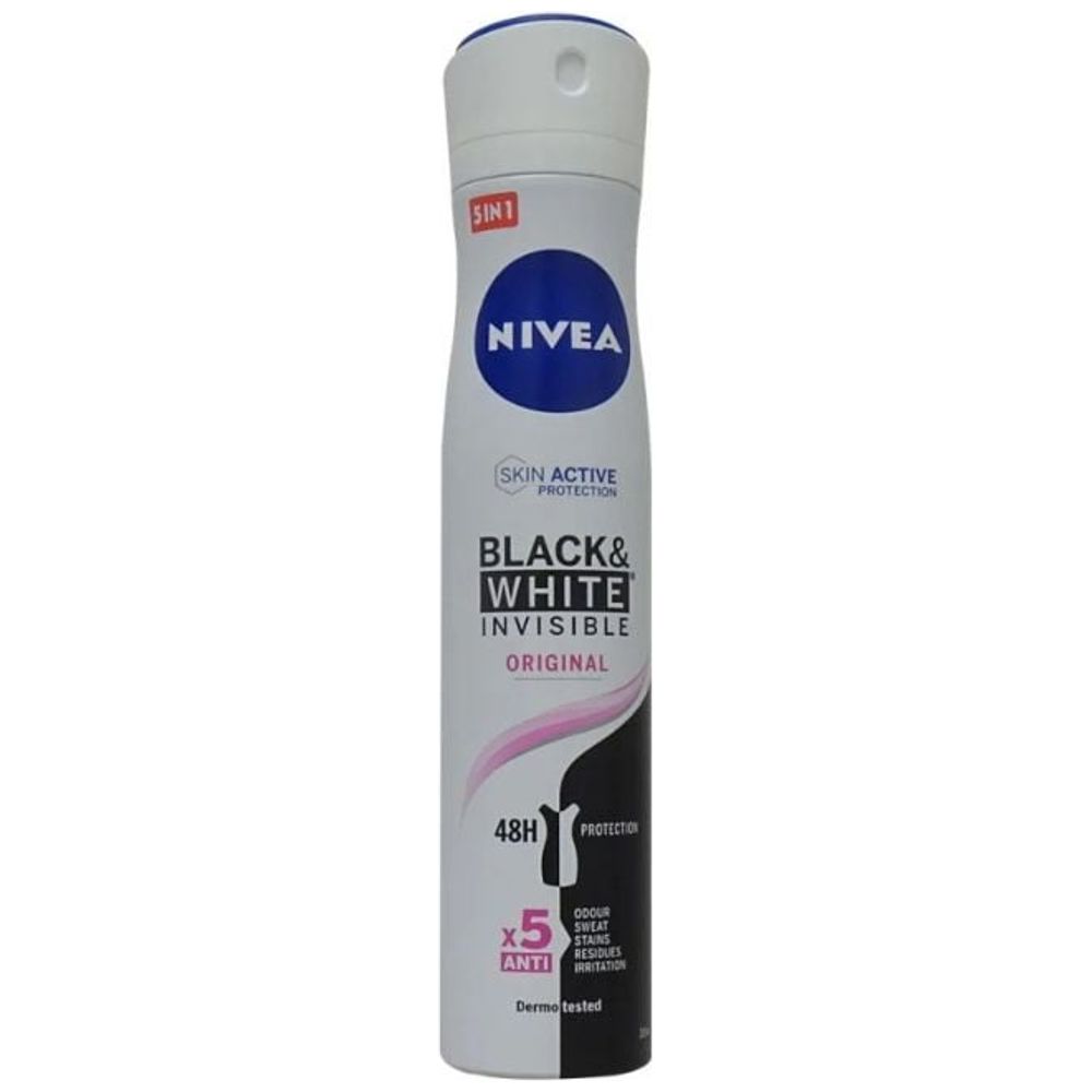 Black & White Invisible Original by Nivea for Women - Body Sprays, 200 ml