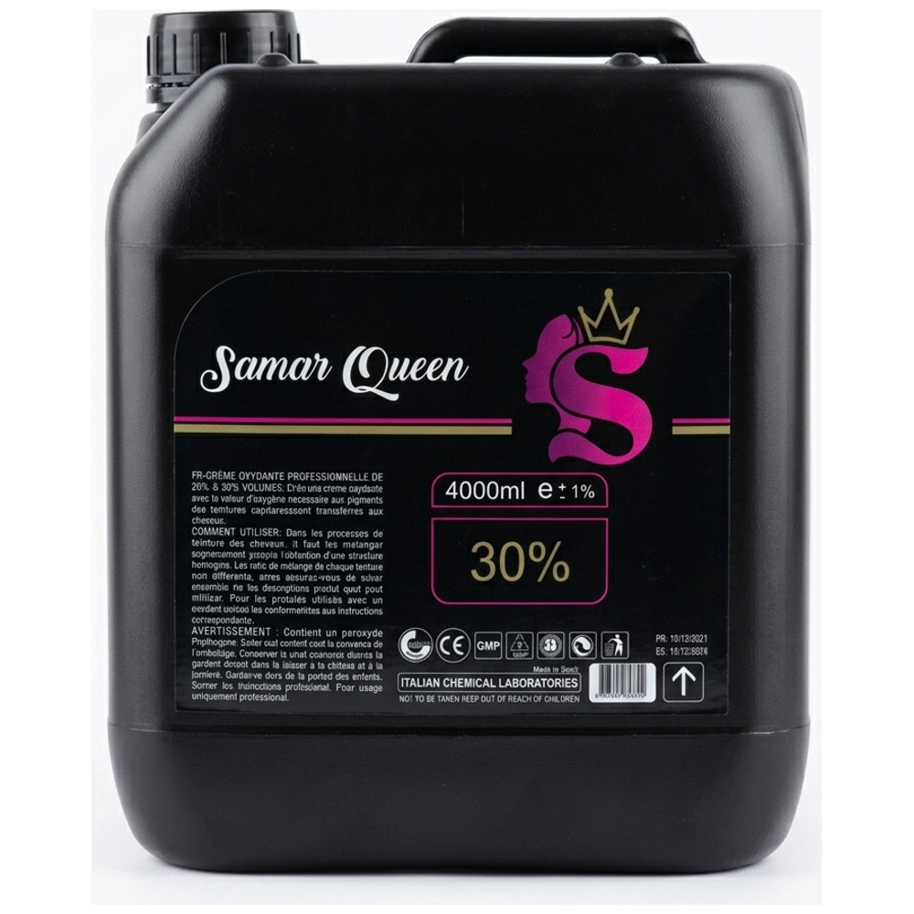 Samar Queen Hair Developer - 30% activates color and helps lighten hair, 4000 ml 4000 ml