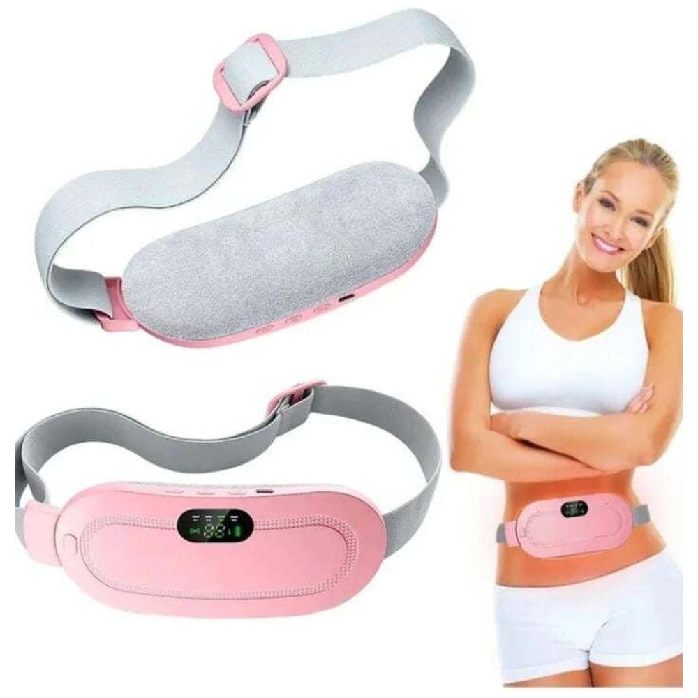Geefawa Smart Heating & Vibration Belt - relieves menstrual and back pain, Pink