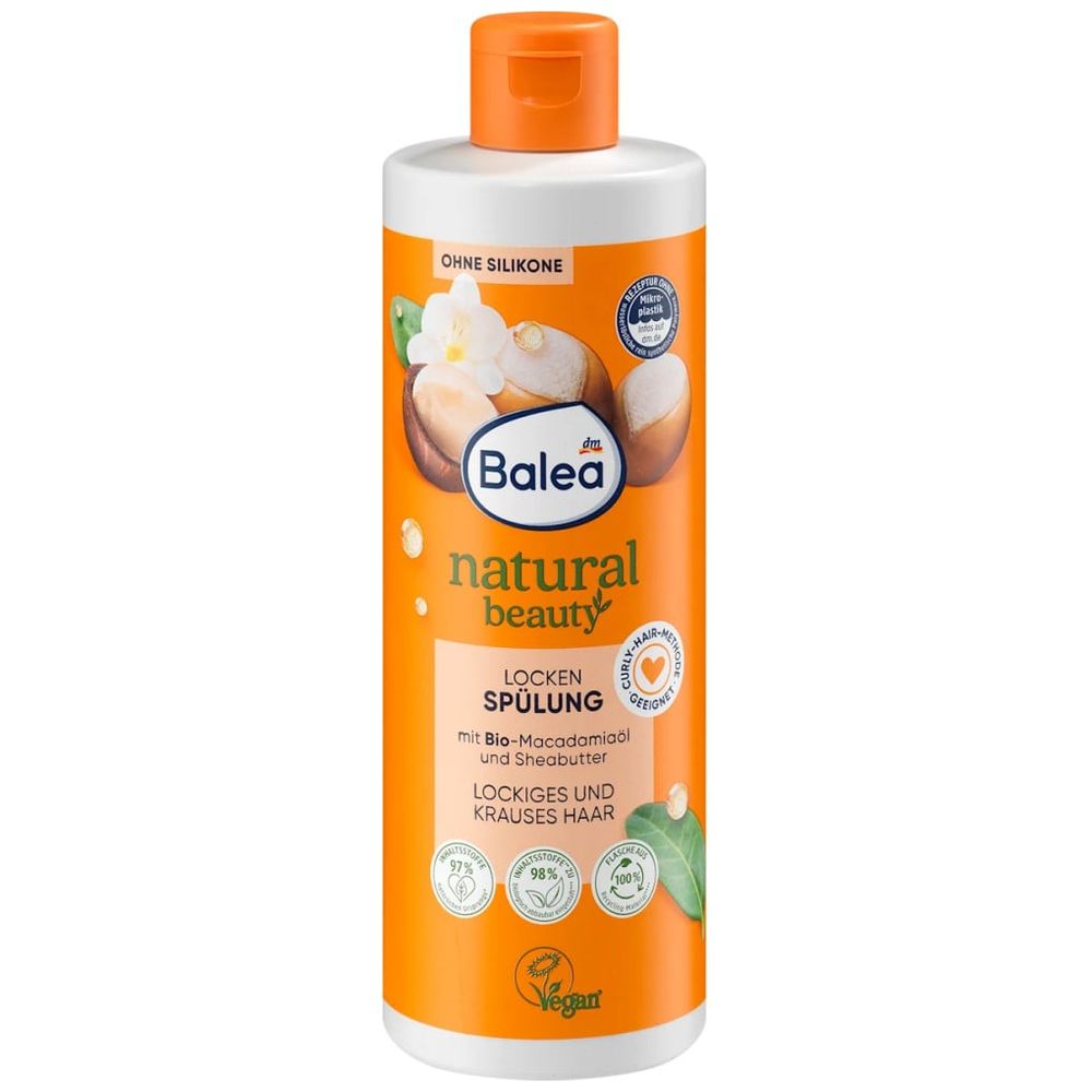 Balea Natural Curls Conditioner - defining curls with macadamia oil and shea butter, 350 ml