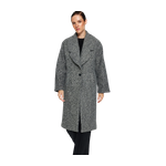 ترينديول ميلا جاكيت صوف كشمير طويل بقصة واسعة - رمادي