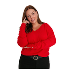 بلوزة بأكمام طويلة ترينديول كيرف للنساء