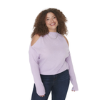 Trendyol Curve Cut Out Detailed Knit Sweater - Lilac