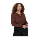 Trendyol Curve Knitted Blouse - Brown