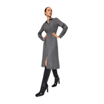 فستان نسائي ترينديول ميلا قبة قميص - رمادي غامق