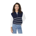 بلوزة نسائية ذات ياقة ترينديول ميلا - ازرق