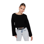 Trendyolmilla Women’s Crop Spanish Sleeve Knitwear Sweater