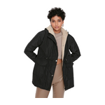 جاكيت فرو مع غطاء نسائي ترينديول ميلا - اسود