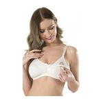  Fabony Women's Double Layered Non-Wired Nursing Bra Lichen - White 