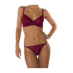  طقم دانتيل حمالة صدر و سروال داخلي ميوري - بنفسجي 