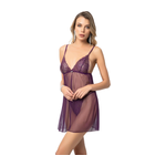  قميص نوم نسائي تول مع دانتيل ميوري - بنفسجي 