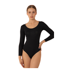  بودي سوت أساسي بأكمام طويلة نسائي ميوري - اسود 