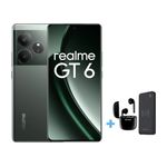 ريلمي GT6 - دبل سيم - 512/16 كيكابايت + سماعة بلوتوث داخل الاذن + شاحن وايرليس