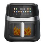  قلاية هوائية جوسونيك - GAF-778 - بقدرة 1750 واط - سعة 8 لتر - 12 برنامج للطهي - أسود 