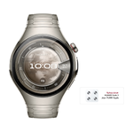 ساعة هواوي وتش 5 - ملم46 - انج 1.5 - اموليد - بطارية تدوم حتى 11يوم - تقنية X-TAP متعددة الاستشعار - مكالمات eSIM خلوية + هدية ميزان هواوي سكيل 3