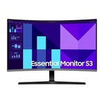 شاشة سامسونج  LS32D392GAMXUE Essential S3 - قياس 32 انج - منحنية - 100 هرتز - 4 مللي ثانية (GTG) - بدقة FHD - اسود