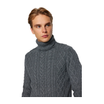 سترة للرجال ترينديول مان بياقة دائرية - رمادي