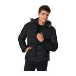 Trendyol Man Men's Regular Fit Fleece Windproof Inflatable Winter Coat - Black