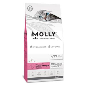  مولي طعام للقطط الصغيرة بنكهة الدجاج لدعم المناعة - 2 كغم 